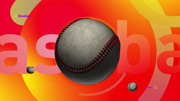 Typography Baseball Sports Background alt