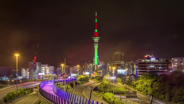 Auckland New Zealand Freeway Time Lapse