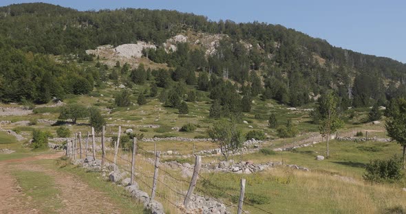 Shots of a Mountain Road in Montenegro