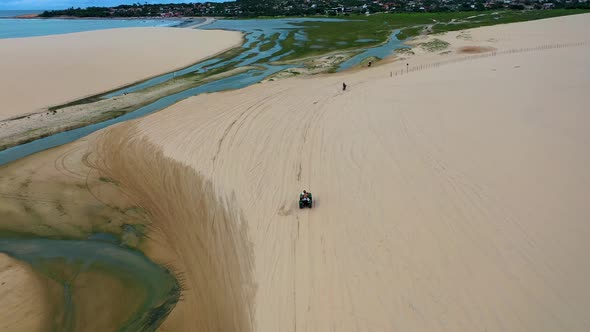 Jericoacoara Ceara Brazil. Scenic summer beach at famous travel destination.