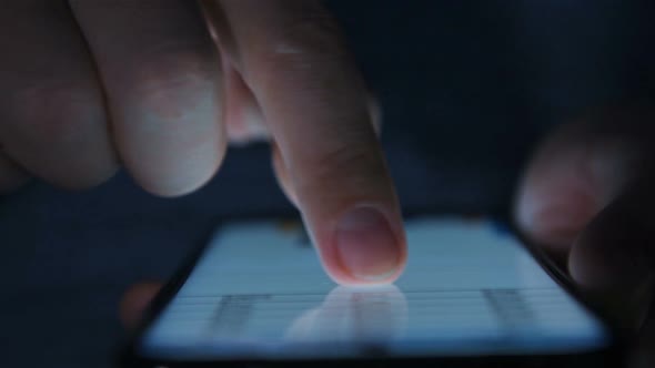 Businessman Hands Using Mobile Phone