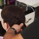 Male Hands of Master Braid Hair of Young Girls - VideoHive Item for Sale