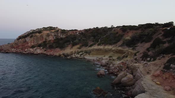 Aerial Video Panoramic Shot of Lemos Vouliagmenis