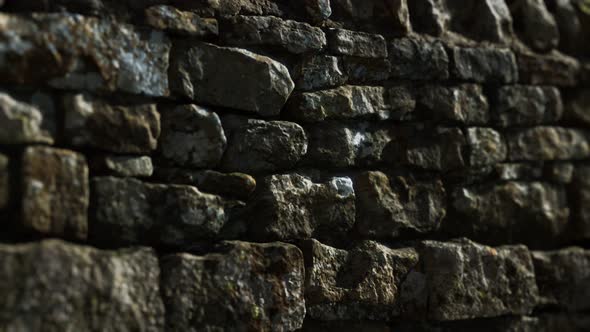 Closeup of Old Stone Wall