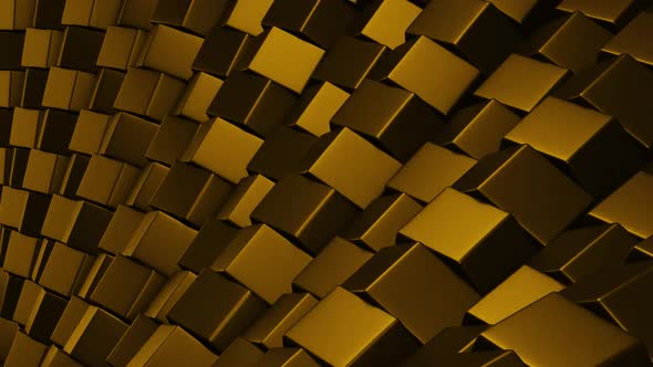 Yellow Elegant Rolling Cubes Background