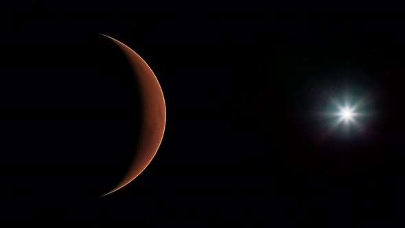 Red Planet Mars in the Starry Sky alt