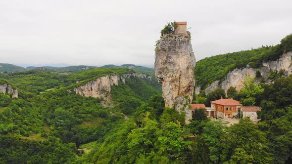 Rising View Katskhi Column Landmark