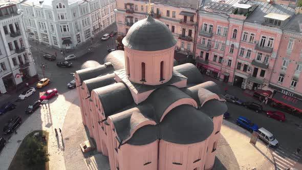 Church of the Tithes. Aerial. Kyiv.Ukraine