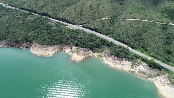 Furnas hydroeletric dam for energy generation at Minas Gerais Brazil