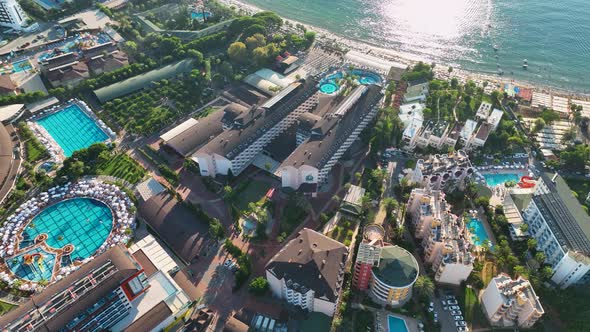 Hotels filmed on a drone Turkey Alanya Avsallar 4 K