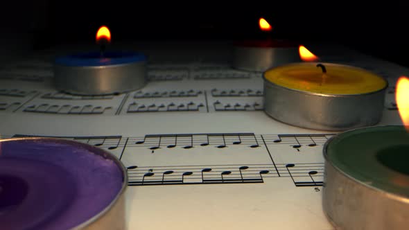 Music Notes And Candle 2