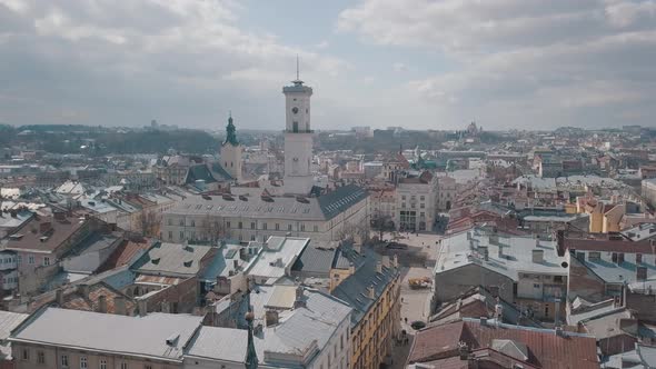 Aerial City Lviv Ukraine