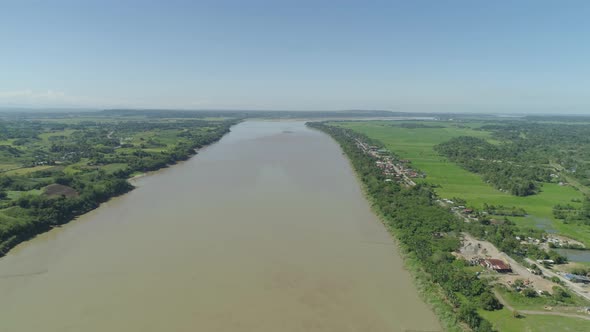 River in Farmlands. Philippines, Luzon