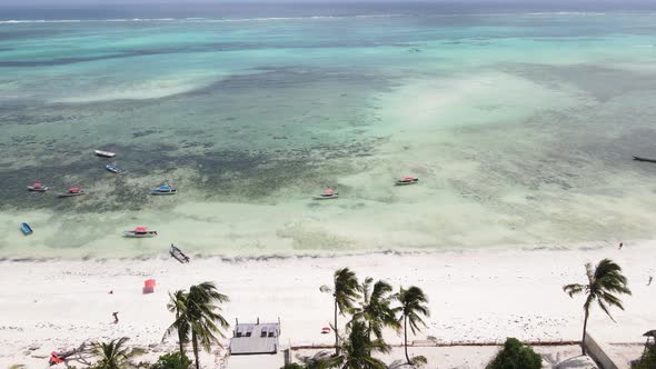 Indian Ocean Near the Coast of Zanzibar Island Tanzania Slow Motion