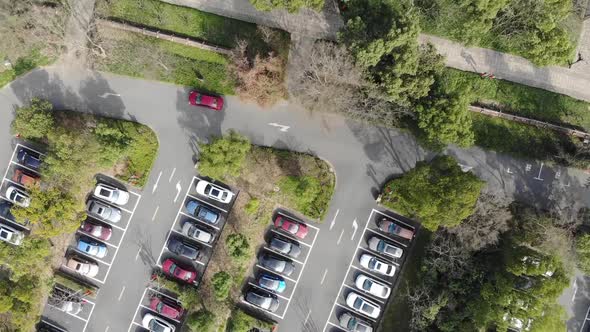 Aerial Video Footage Of Hangzhou Parking Lot In Zhejiang