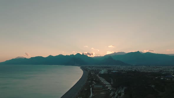 Panoramic Antalya Turkey Aerıal Vıew 4 K