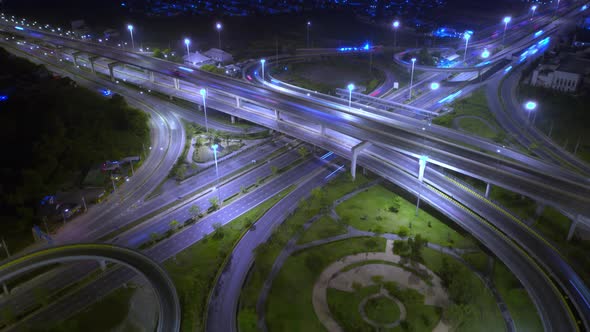 4K : footage hyperlapse expressway for transportation concept.