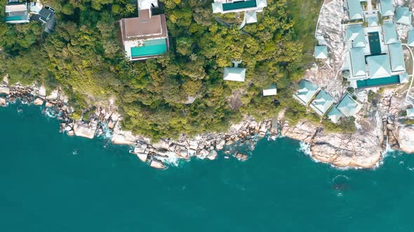 Villa and Beach Club Aerial View in Phuket, Thailand