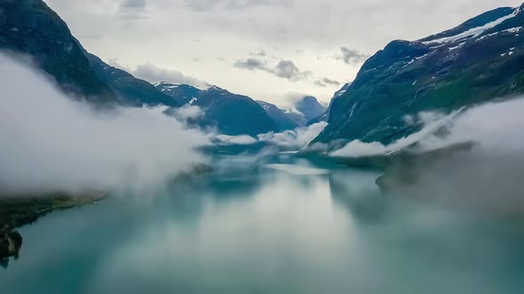 Beautiful Nature Norway Natural Landscape Lovatnet Lake