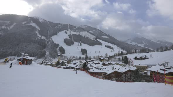 Ski resort at Saalbach-Hinterglemm