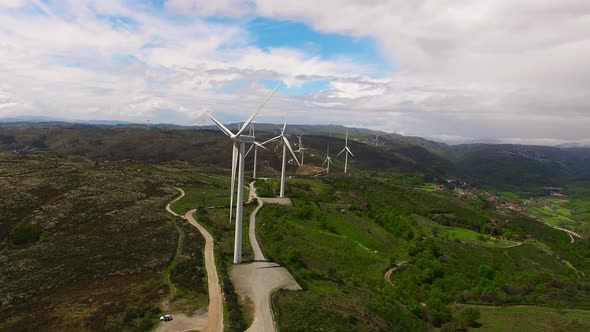 Alternative Energy Wind Power Turbines Station