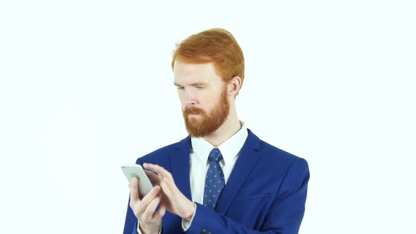 Using Smartphone, Texting Businessman