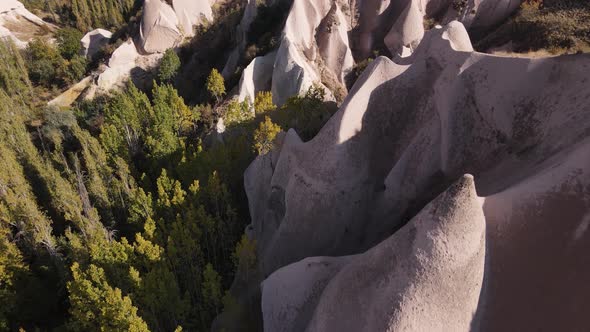 Cappadocia Landscape Aerial View. Turkey. Goreme National Park