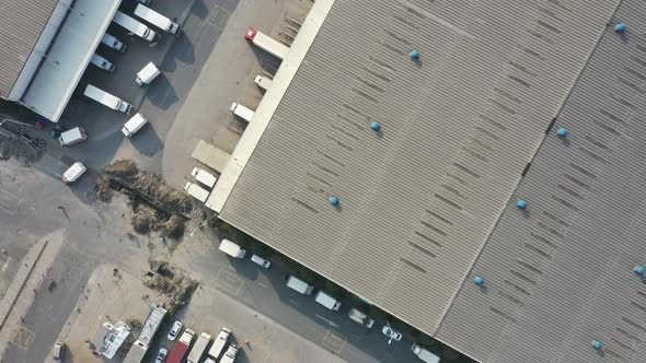 Solar power station on factory rooftop