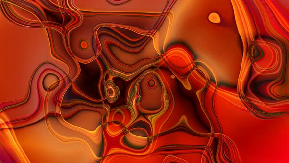 Abstract Red Wavy Shape Marble Liquid Animation