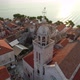 Aerial view of Croatian city Korcula in the morning during sunset. - VideoHive Item for Sale