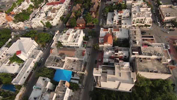 Aerial View of Playa Del Carmen Mexico