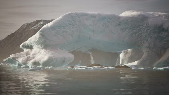 Ice Icebergs in Greenland at Summer