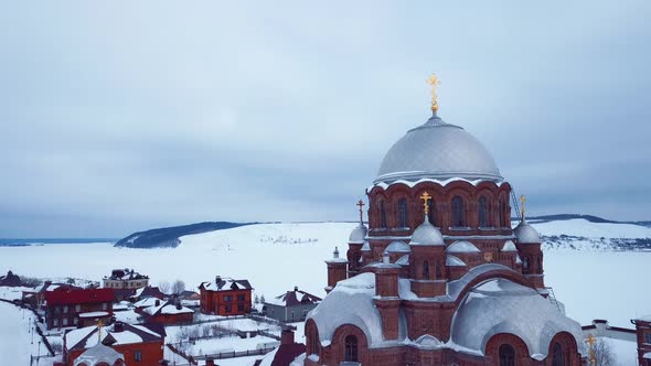 Aerial View Of Sviyazhsk Island, Sights Of Russia