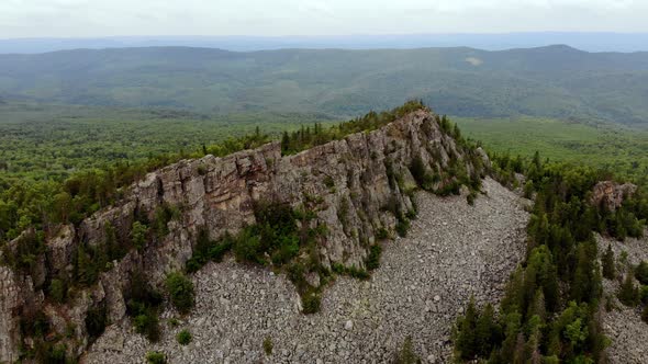 A mountain range in the Southern Urals.