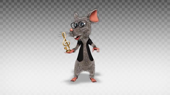 Cartoon Rat - Show Music Symbol