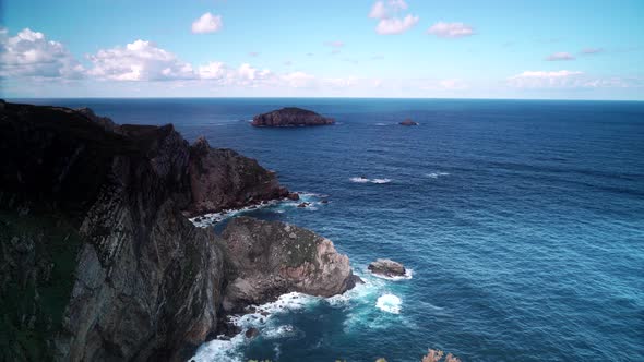 Coast At Cabo De Penas In Asturias, Spain. Timelapse