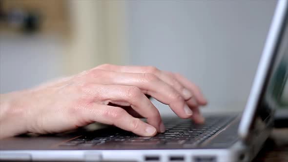 woman typing on her laptop working from home on home office  stock video stock footage