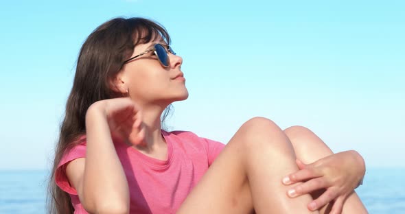 Smiling Teen Against the Sea