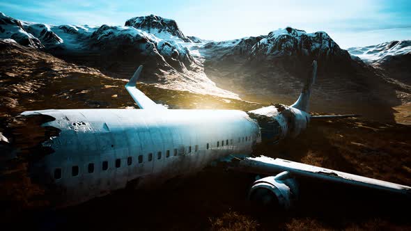 Plane Crashed on a Mountain alt