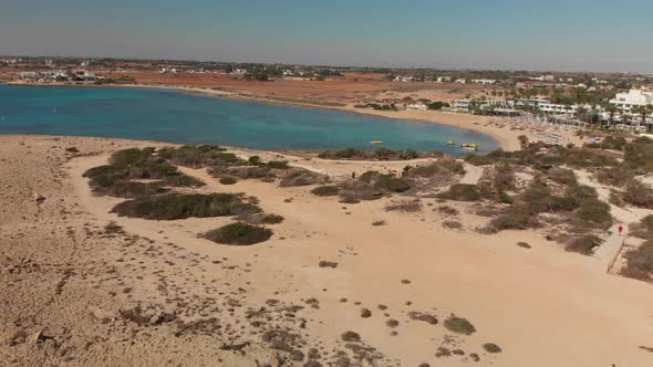 Ayia Napa, Cyprus. Above on Makronissos Beach