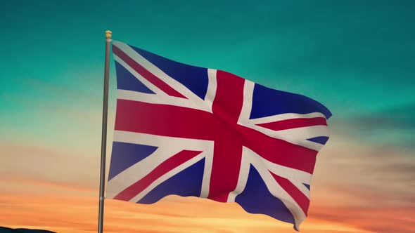 Great Britain Flag Waving