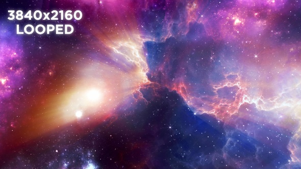 Space Nebula Flight Looped 4K