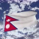 Nepal Flag With Sky 4k - VideoHive Item for Sale