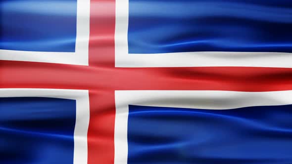 Iceland Flag Waving