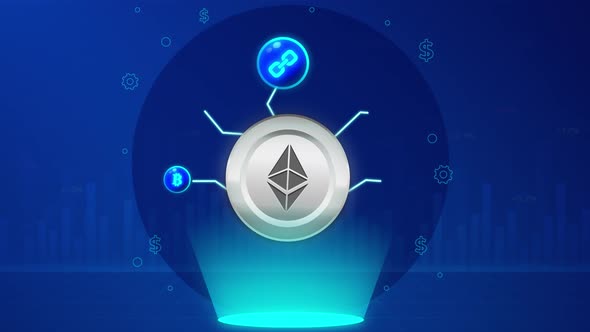 2D Crypto Economic Business Nft Animation Loop Background Ethereum