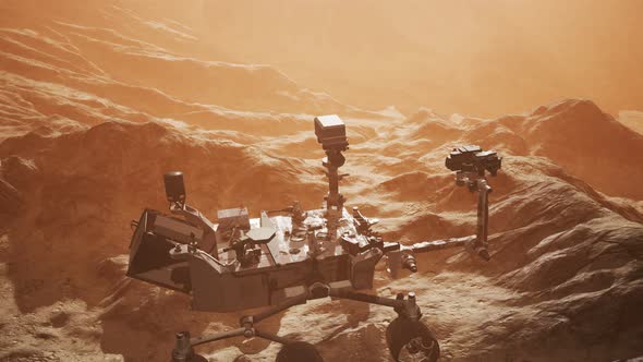 Curiosity Mars Rover Exploring the Surface of Red Planet alt