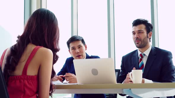 Job Seeker in Job Interview Meeting with Manager