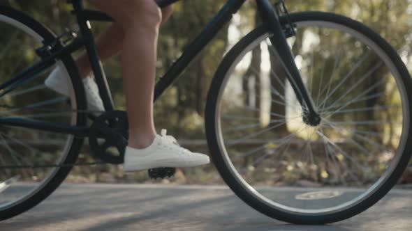 Cyclist Girl Training