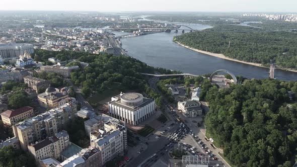 View of Kyiv From Above. Ukraine. Aerial View