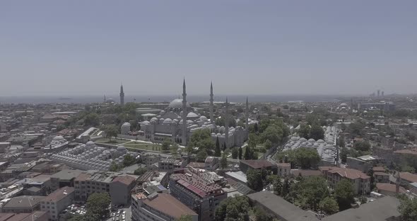 Aerial Suleymaniye mosque